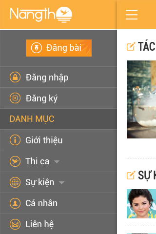 Giao diện mobile Nàng thơ 1