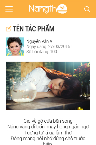 Giao diện mobile Nàng thơ 4